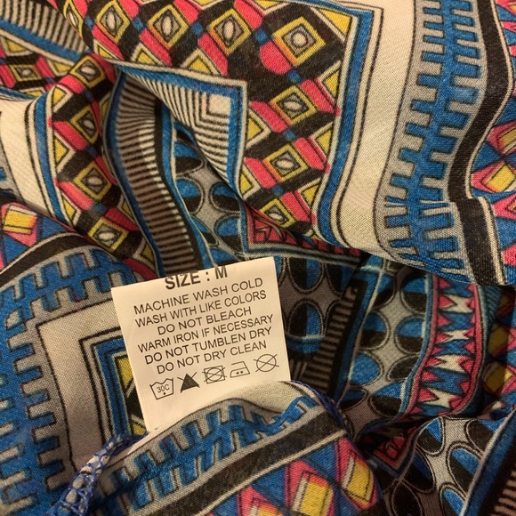 Vintage USA Abstract Printed Top (+Twisted Belt) - Picture 5 of 5